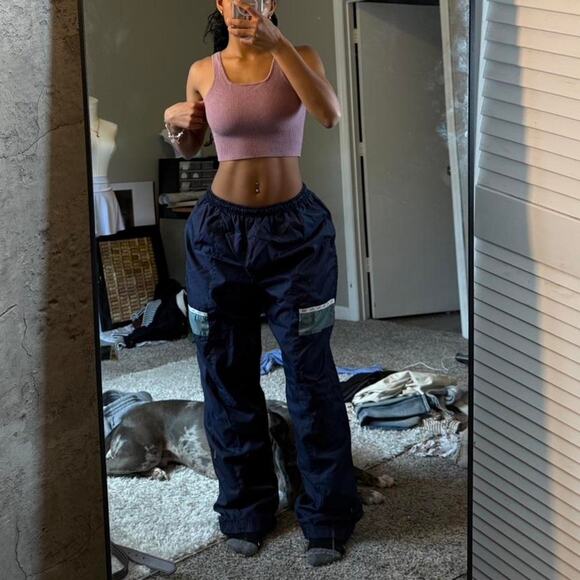 Fila Navy Oversized Y2K Track Pants - Picture 2 of 6